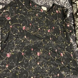 Mesh floral top size L